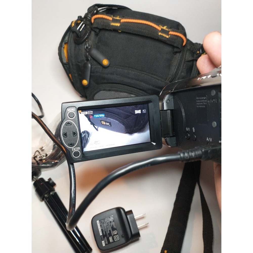 Panasonic HC-V10 HD Camcorder 70x Optical Zoom Black Video Camera Bundle Tested - Picture 5 of 6